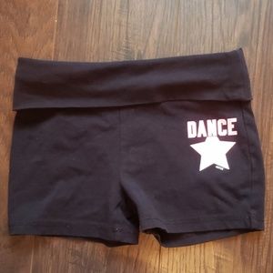 Justice Black and Pink Dance Athletic Shorts